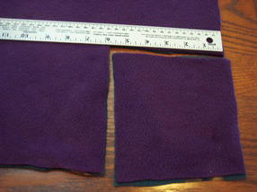 step 1 making a no-sew fleece blanket - cut out the corners